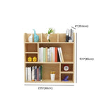 Natural Finish Open Casual Timber Storage Bookcase Image - 25