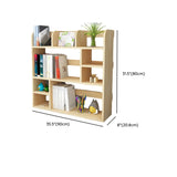 Natural Finish Open Casual Timber Storage Bookcase Image - 30