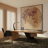 Natural Finish Pine Wood Pedestal Reception Desk Image - 4