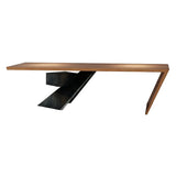 Natural Finish Pine Wood Pedestal Reception Desk Image - 5
