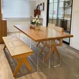 Natural Finish Rectangular Standard Writing Desk Image - 6