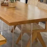 Natural Finish Rectangular Standard Writing Desk Image - 9