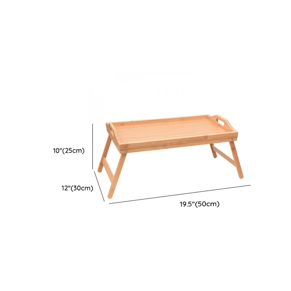 Natural Finish Small Single Folding Bamboo Tray Desk 