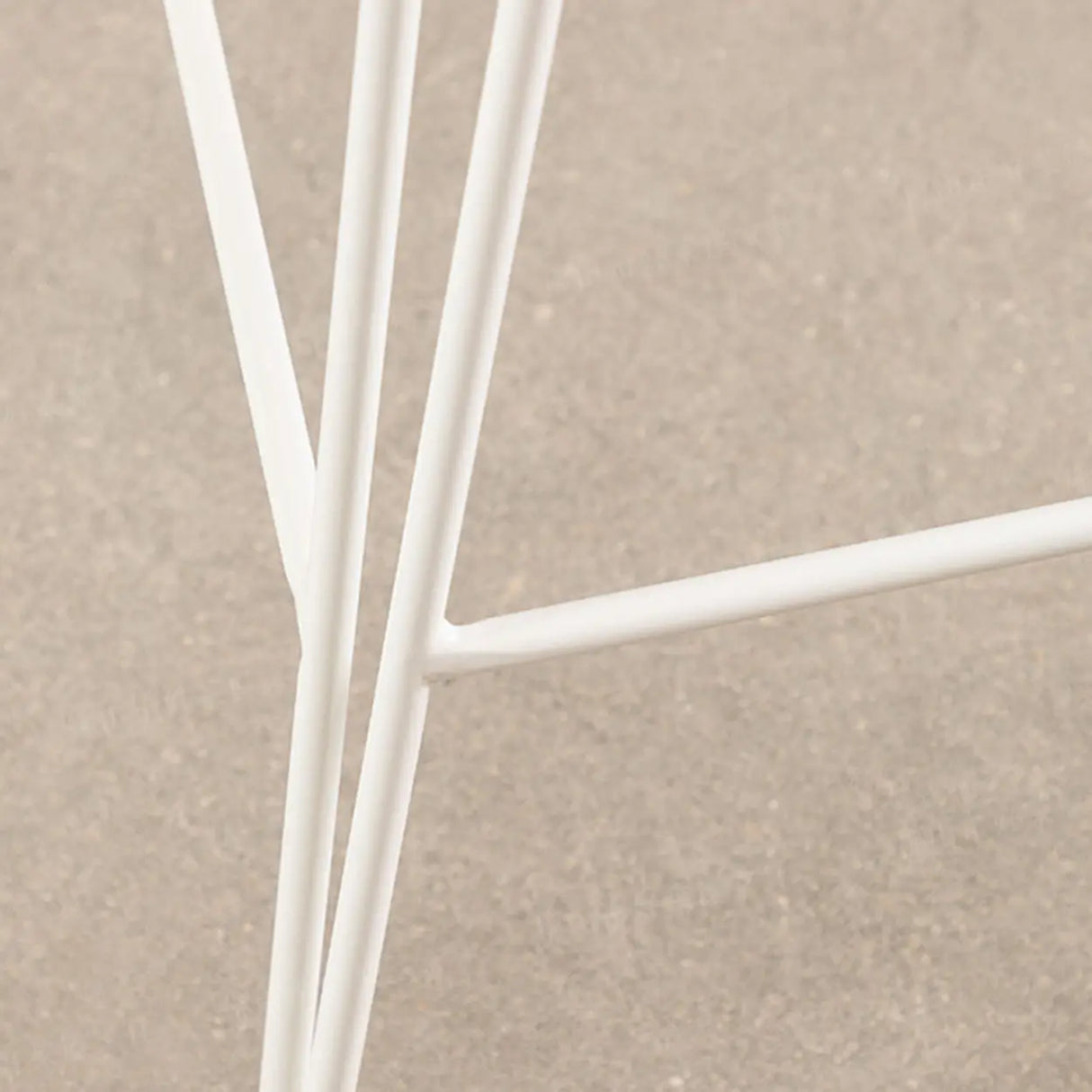 Natural Finish Square Bar Stool with Metal Four Legs Image - 9