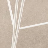 Natural Finish Square Bar Stool with Metal Four Legs Image - 9