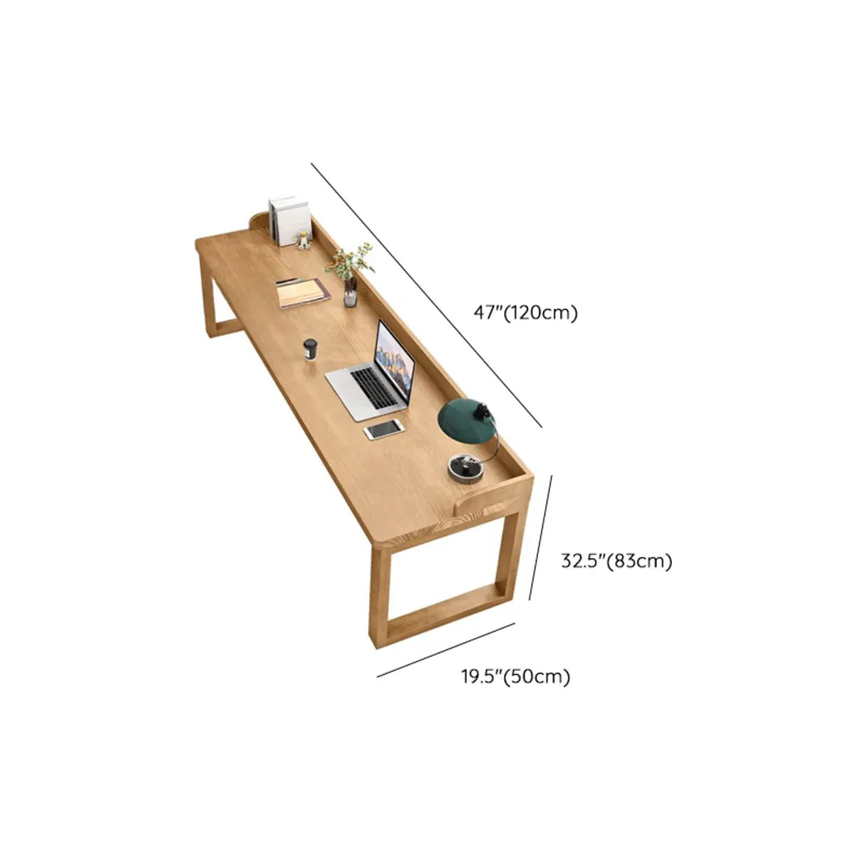 Natural Finish Standard Wooden Double Writing Desk 