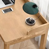 Natural Finish Standard Wooden Double Writing Desk Image - 8