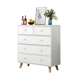 Natural Finish Wood Dresser for Nine Drawers Image - 4