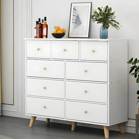 Natural Finish Wood Dresser for Nine Drawers Image - 19