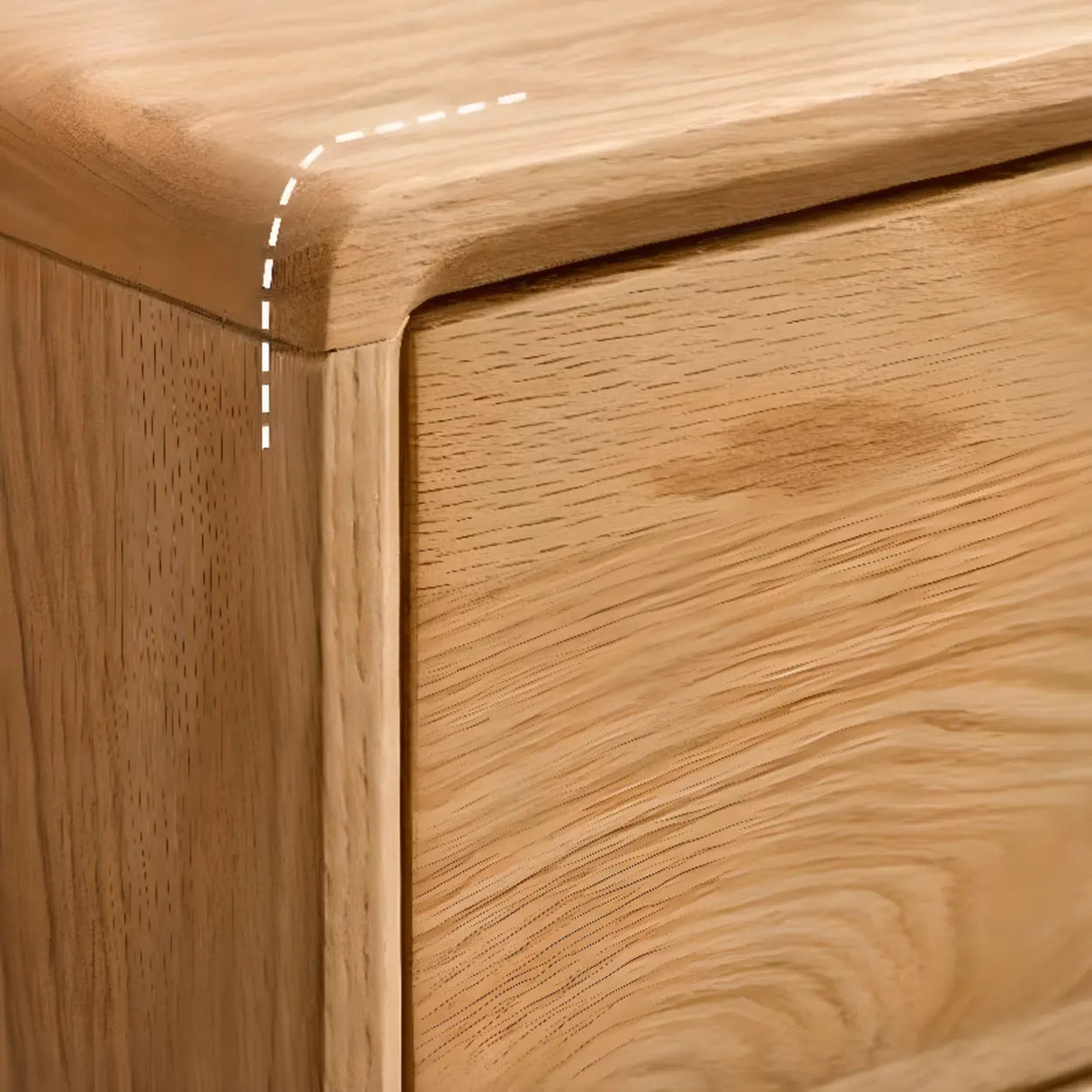 Natural Finish Wood Kids Nightstand with Drawers Image - 4