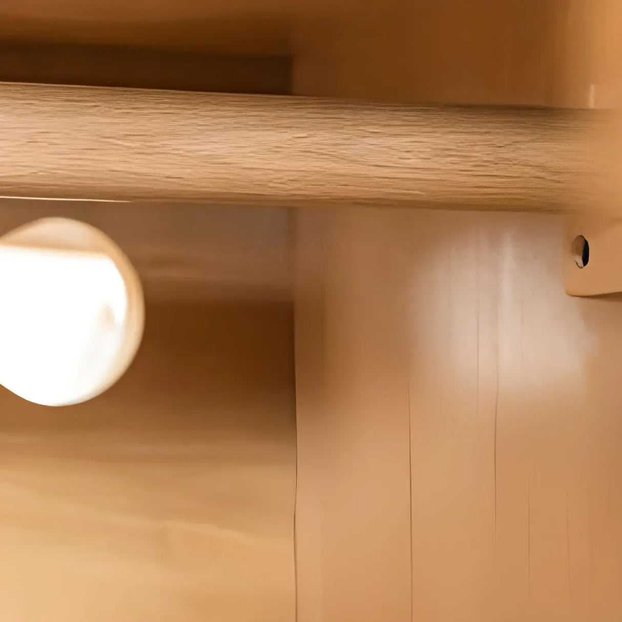 Natural Finish Wood Open Storage Kids Nightstand Image - 6