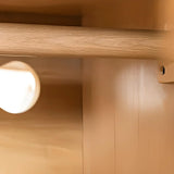 Natural Finish Wood Open Storage Kids Nightstand Image - 6