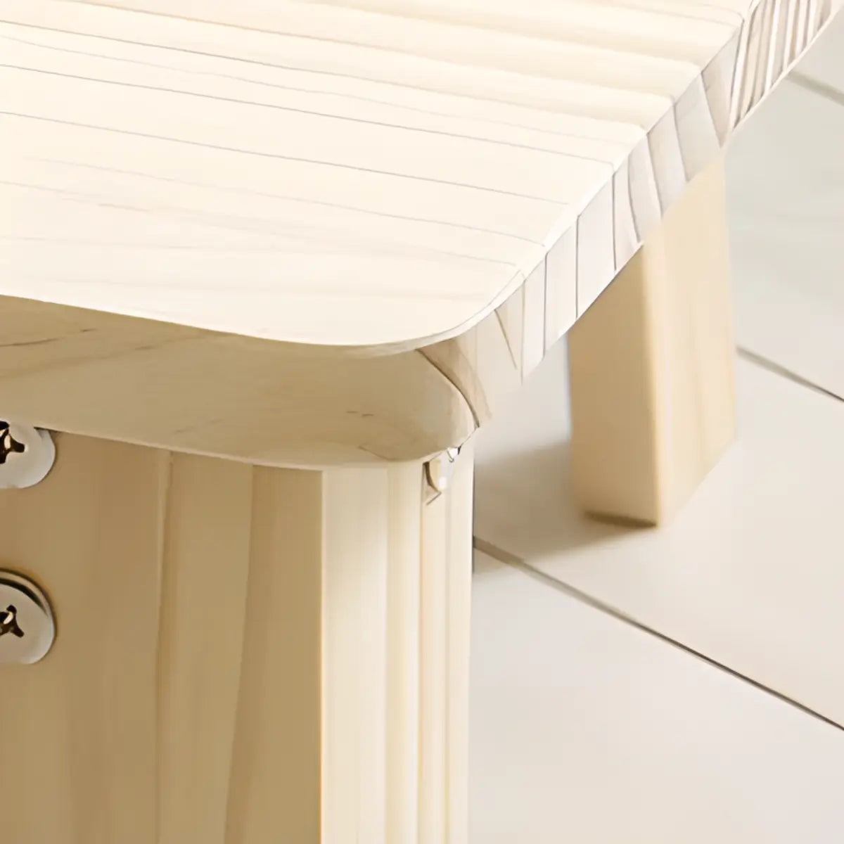 Natural Finish Wood Rectangle Toddler Table Chair Set Image - 9