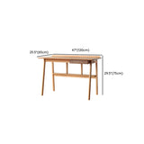 Natural Finish Wood Shelf Butcher Block Kids Desk Image - 15