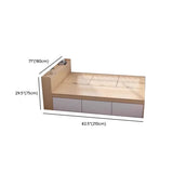 Natural Finish Wood Storage Bed with Stair and Desk Image - 60