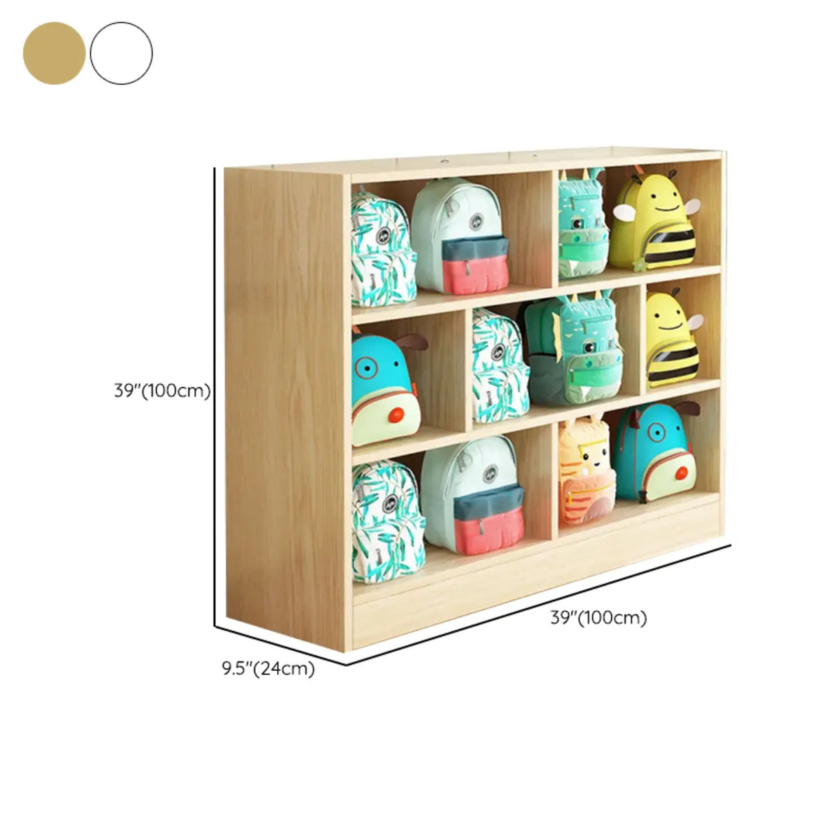 Natural Finish Wood Storage Cubitac Display Cabinets 