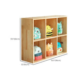 Natural Finish Wood Storage Cubitac Display Cabinets Image - 45