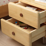 Natural Finish Wood Tip Resistant Kids Nightstand Image - 10