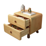 Natural Finish Wood Tip Resistant Kids Nightstand Image - 6