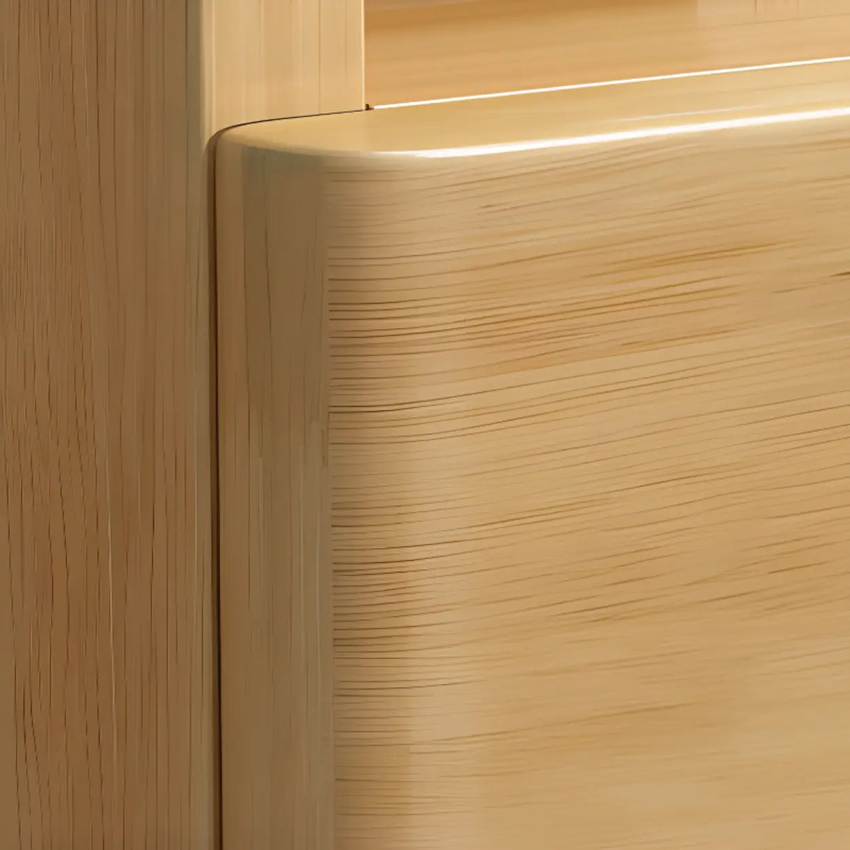Natural Finish Wood Tip Resistant Kids Nightstand Image - 7