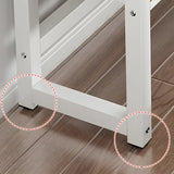 Natural Finish Wooden White Sled Base Writing Desk Image - 6