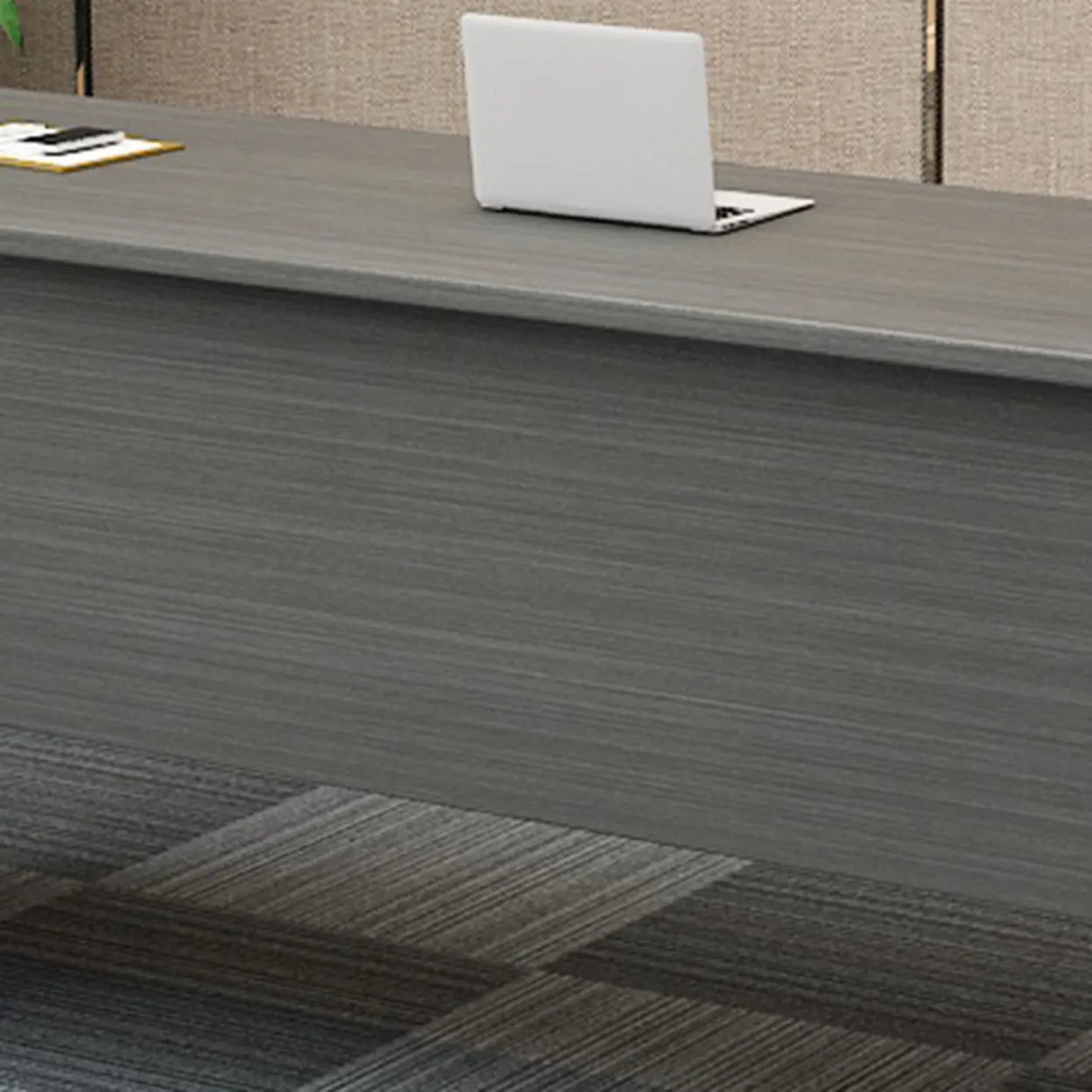 Natural Finish Wooden Writing Desk with Shelves Image - 15