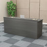 Natural Finish Wooden Writing Desk with Shelves Image - 20