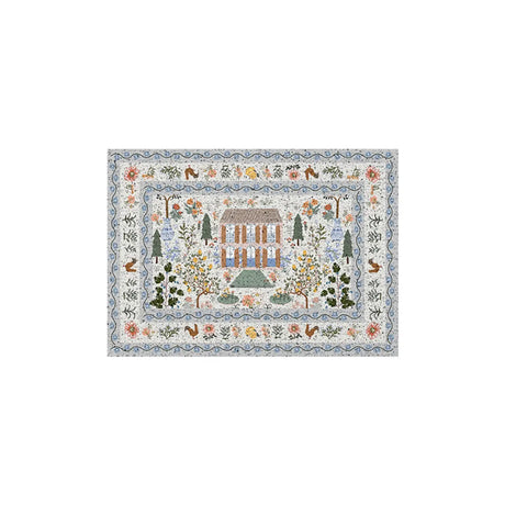 Natural House Pattern Off-White Anti-Slip Area Rug Image - 2