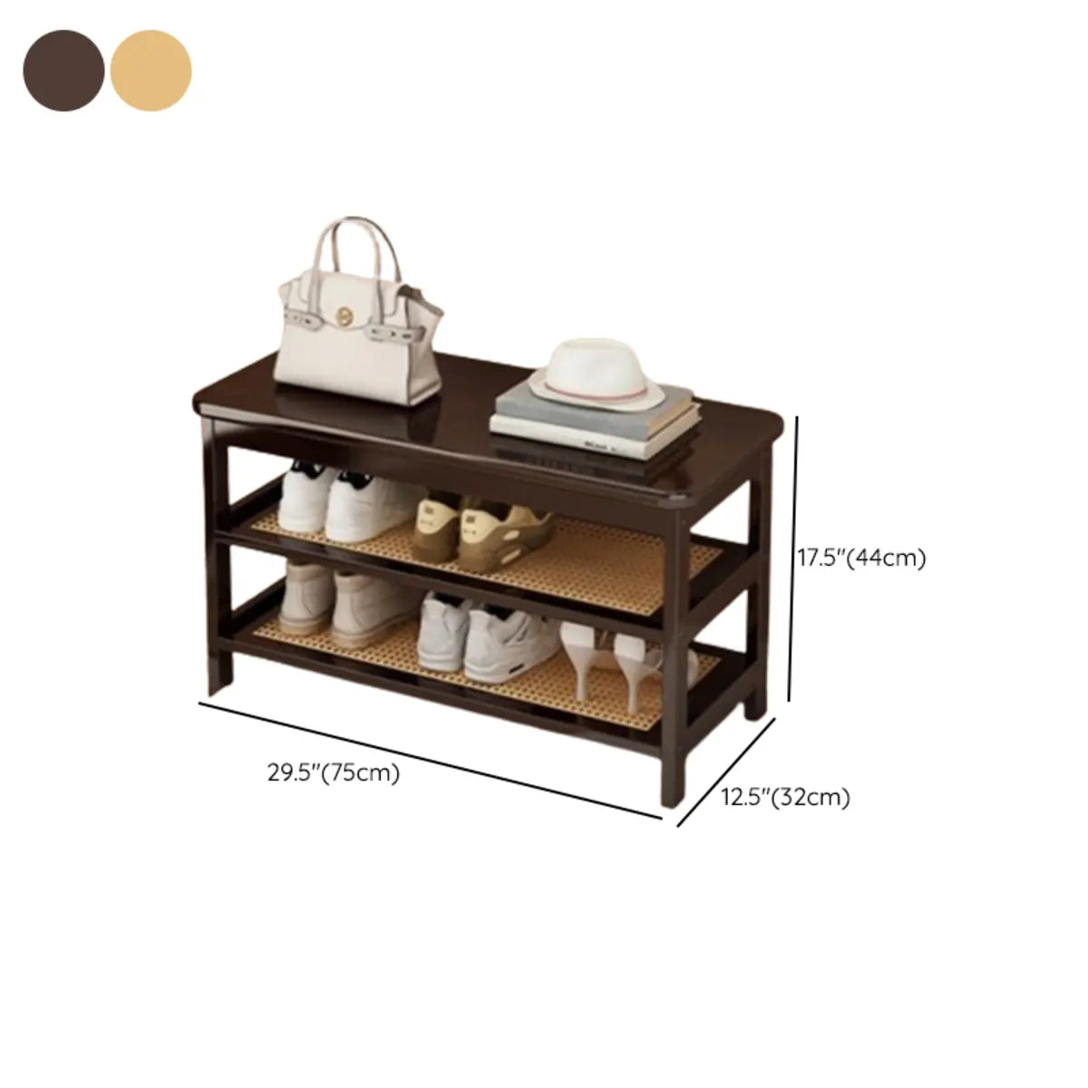 Natural Multi-Tier Bamboo Shoe Storage Rack Entryway Image - 39