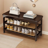 Natural Multi-Tier Bamboo Shoe Storage Rack Entryway Image - 5