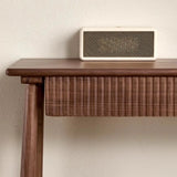 Natural Oak Storage Console Table with Shelf and Drawers Image - 8