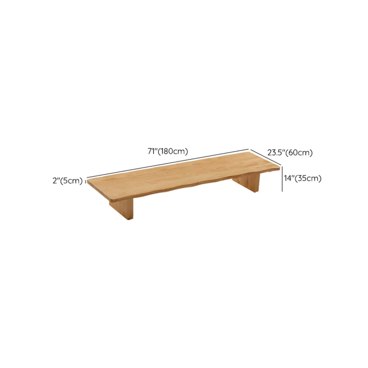 Natural Pine Rectangle Double Pedestal Single Table Image - 10