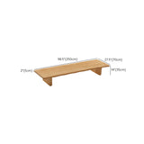 Natural Pine Rectangle Double Pedestal Single Table Image - 12