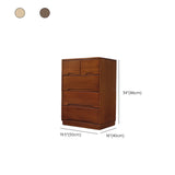 Natural Pine Wood Multi-Drawer Dresser for Bedroom Image - 27