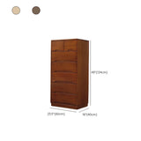Natural Pine Wood Multi-Drawer Dresser for Bedroom Image - 32