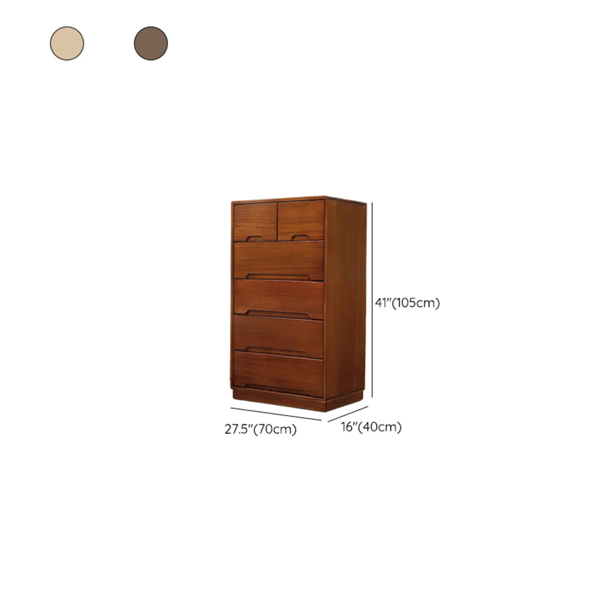 Natural Pine Wood Multi-Drawer Dresser for Bedroom Image - 34