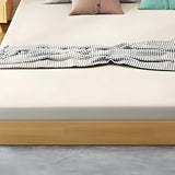 Natural Queen Platform Solid Wood Minimalist Bed Frame Image - 10