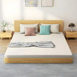 Natural Queen Platform Solid Wood Minimalist Bed Frame Image - 4