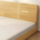 Natural Queen Platform Solid Wood Minimalist Bed Frame Image - 9