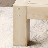 Natural Queen Wood Headboard Storage Bed with Drawers Image - 6