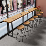 Natural Rectangular Pine Long Bar Table for Dining Image - 1