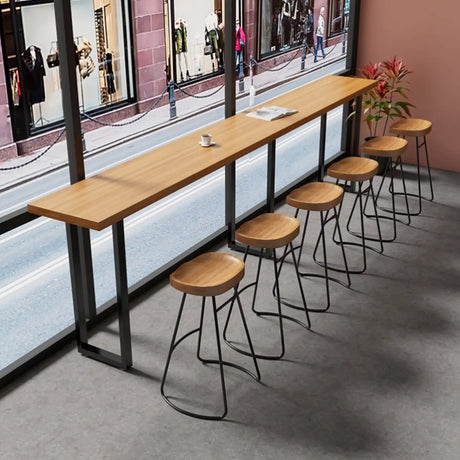 Natural Rectangular Pine Long Bar Table for Dining Image - 1