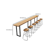 Natural Rectangular Pine Long Bar Table for Dining Image - 21