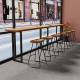 Natural Rectangular Pine Long Bar Table for Dining Image - 2
