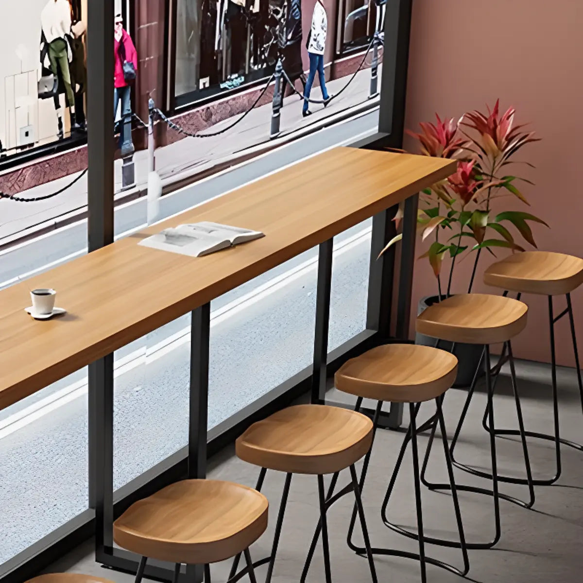 Natural Rectangular Pine Long Bar Table for Dining Image - 9