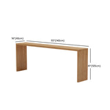 Natural Rectangular Wood Large Bar Table for Entertaining Image - 12