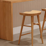 Natural Rectangular Wood Large Bar Table for Entertaining Image - 4