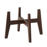 Natural Square Beech Wood Tetrapod Small Plant Stand Image - 11