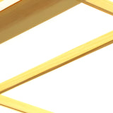 Natural Square Wooden LED Flush Mount Ceiling Light Image - 6
