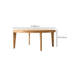 Natural Teak Wood Round-Shape Outdoor Coffee Table #size